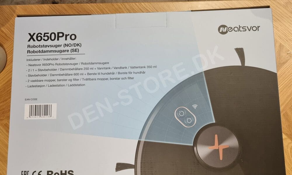 Neatsvor X650 Pro Test Emballage bagside
